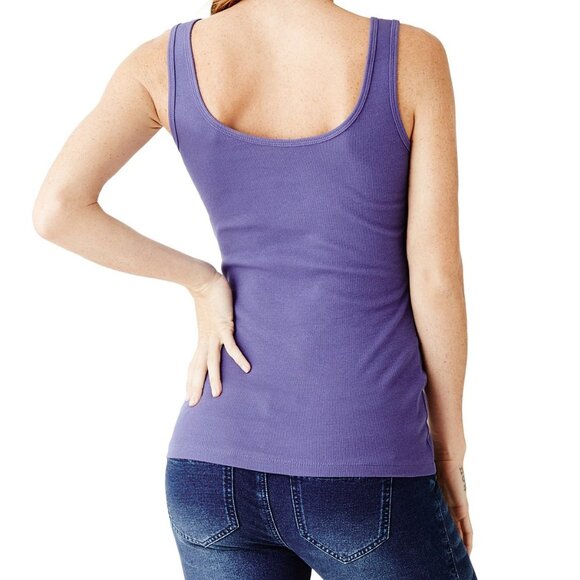 Guess Sequin Glitter Logo Ribbed Jessie Tank Top - Picture 2 of 6